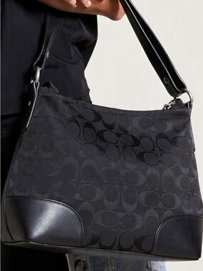 Coach Black Signature Shoulder Bag